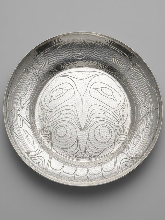Indigenous Other - Indigenous Design Silver Hammered Bowl
